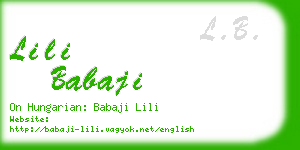 lili babaji business card